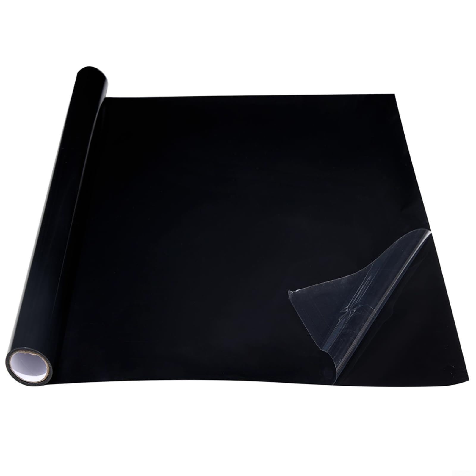 Sfondo per acquario adesivo nero statico in PVC per acquari (50 x 200 cm)