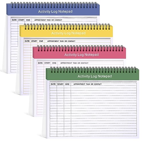 Kisston Activity 4 Pcs Notebook Daily Planning Pad, Bright Color