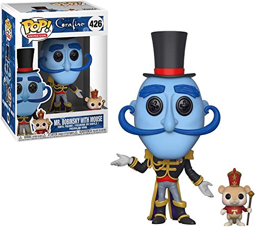 Funko Pop Movies: Coraline - Mr. Bobinsky with Mouse Collectible Figure, Multicolor