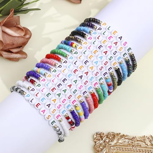 Taouzi 𝐁𝐞𝐚𝐝𝐞𝐝 𝐅𝐫𝐢𝐞𝐧𝐝𝐬𝐡𝐢𝐩 𝐁𝐫𝐚𝐜𝐞𝐥𝐞𝐭𝐬 for Women Bulk Handmade Stackable Stretch Beads Bracelets Christmas Friendship Jewelry Gifts for Women Men3