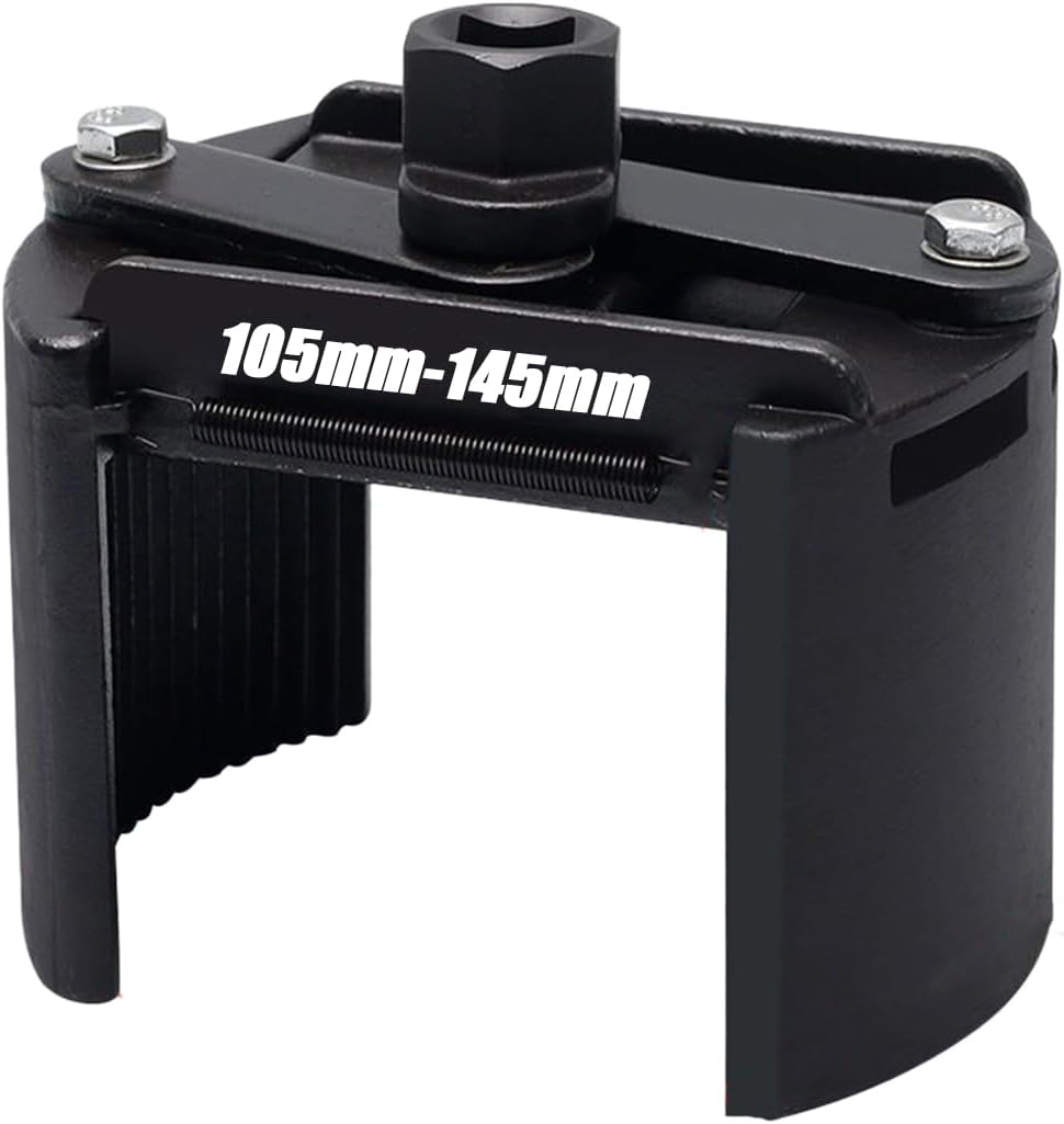 Universal Oil Filter Wrench Set for 105mm-145mm, Adjustable Oil Filter Removal Tool Cap 1/2",Perfect Fits Small Medium-sized Spin-on Oil Filters