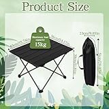 Nuoyiman Folding Camping Table, Outdoor Lightweight Portable Camping Table with Carrying Bag, Small Compact Picnic Aluminum Roll Up Tables for Camping, Picnic, Beach, Fishing, BBQ, Cooking, Outdoor - Image 3