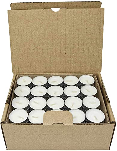 Paquete de 120 velas naturales de citronela 100% mezcla de cera vegetal repelente de mosquitos sin parafina, tiempo de combustión 4 horas en taza de aluminio velas de té de citronela Cover