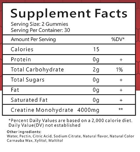 ProCreatine Monohydrate Gummies 4000mg for Men & Women - 60 Chewable Creatine Gummies Strawberry Flavoured Creatine | Pre Workout Gym Supplement| Keto | Vegan | (3) - Image 5