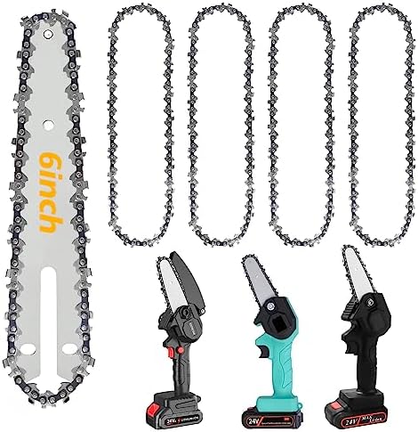 4-Pack 6 zoll kettensäge kette, sägeketten 6 zoll mini kettensäge kette | 3/8" LP kette 6 zoll für 18.5 cm Schiene - 37 Antriebsglieder, 1.3mm, ersatzkette 6 zoll für mini kettensä