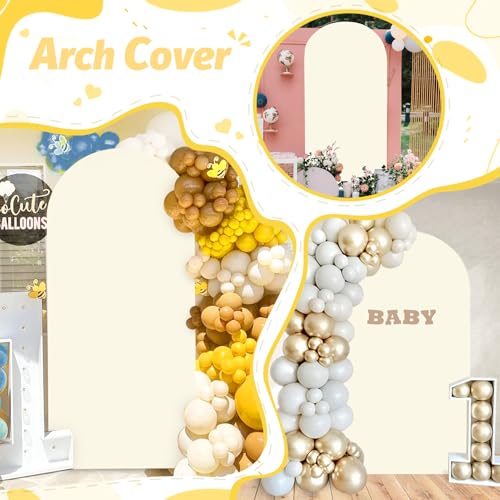 Funda para arco fotográfico de 4x7.2FT color marfil miniatura 6