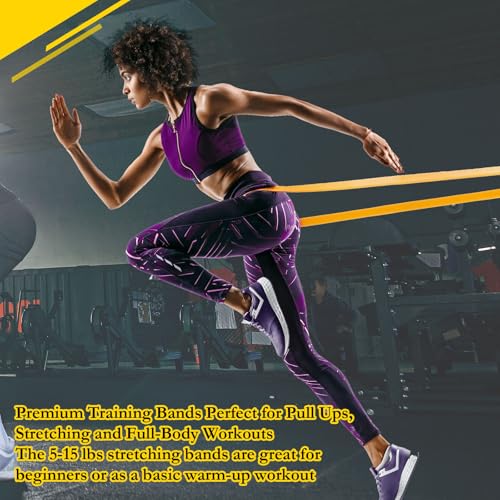 Image of 8 Pcs Resistance Bands Pull up Bands Pull up Assistance Bands Exercise Workout Bands for Working Out Muscle Training Physical Therapy Muscle Training Men and Women