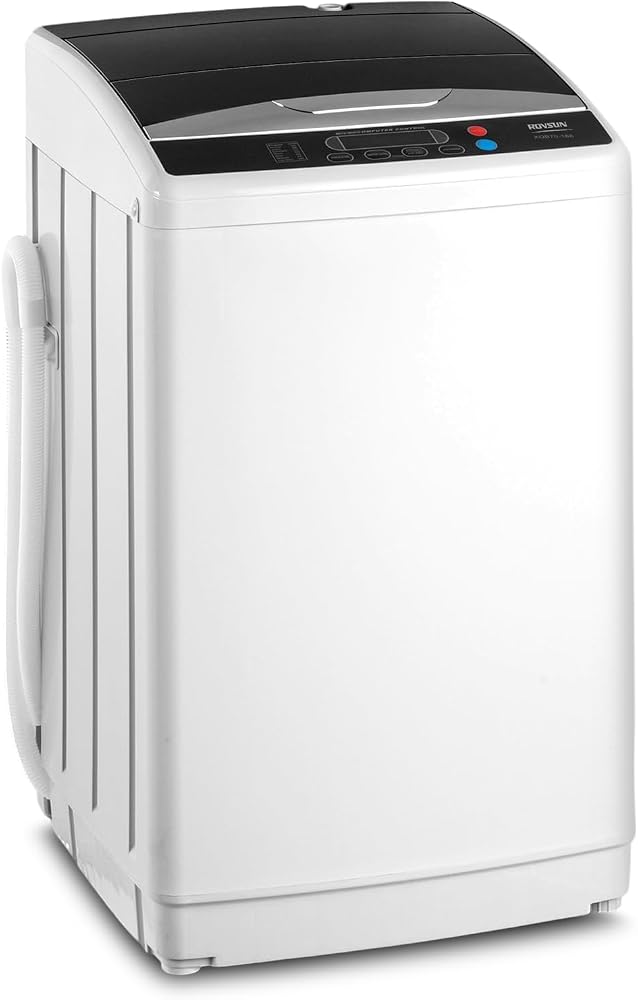 LEADZM Mini Machine à Laver lave linge 7KG, Puissance de 400W | Lave-linge avec Panneau de Commande Multifonction, avec Pompe de Drainage, pour Appartements Résidentiels