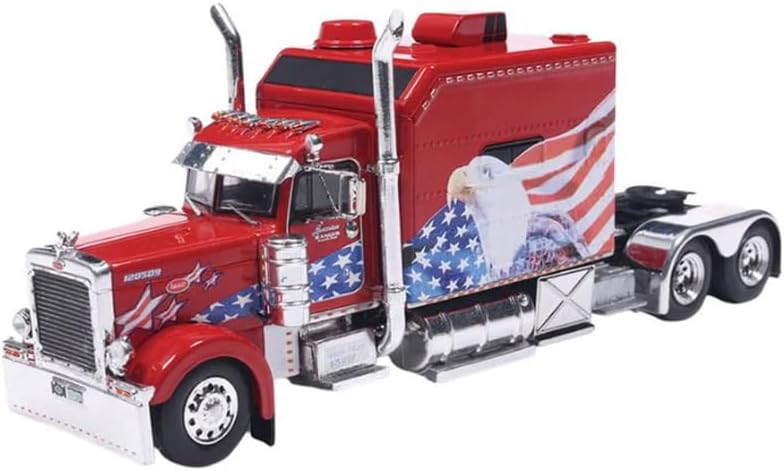 IXO 2002 379 Custom Truck Tractor Red with Patriotic Graphics 1/64 Diecast Model Models 64TR016A