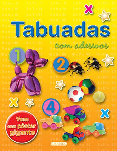 Tabuadas com adesivos: