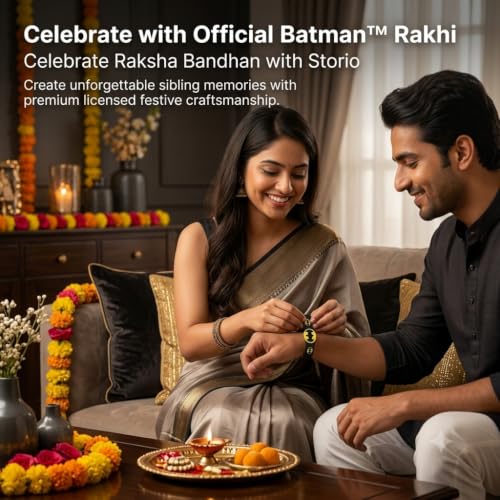 Image of Storio Batman Slap Band Rakhi and Friendship Band | Officially Licensed | Rakhi for Boys, Bhaiya, Bhai | Raksha Bandhan Gift