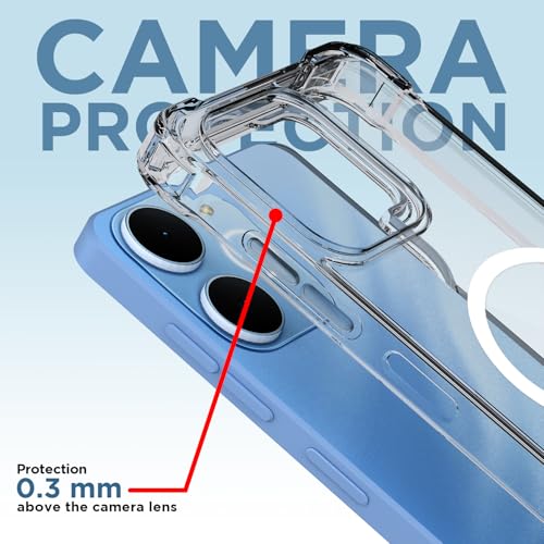 Image of Amazon Basics Back Cover for Realme Narzo 80 Lite 4G / Realme C71 5G Mag-Safe Shockproof PC + TPU Protective Case Magnetic Support Bumper Case (Transparent Mag-Safe)