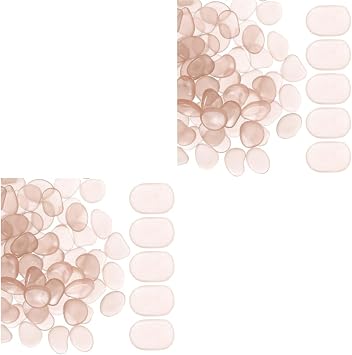 Happyyami 200pcs Glow Rocks for Aquarium Decoration Compact Pebbles for Fish Tank Landscaping and Garden Use