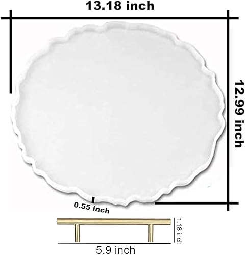 Miniatura 2 de RESINWORLD Molde de silicona grande de 13.0 in, molde de silicona grande para resina, forma irregular de resina redonda de geoda, moldes para hacer