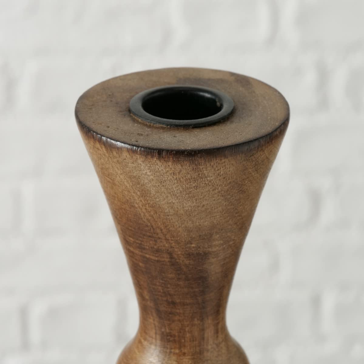 Boltze Portacandele Casconda (set da 2 pezzi, portacandele in legno, design elegante, decorazione tavolo da pranzo/comò, stile bohémien, 2008576
