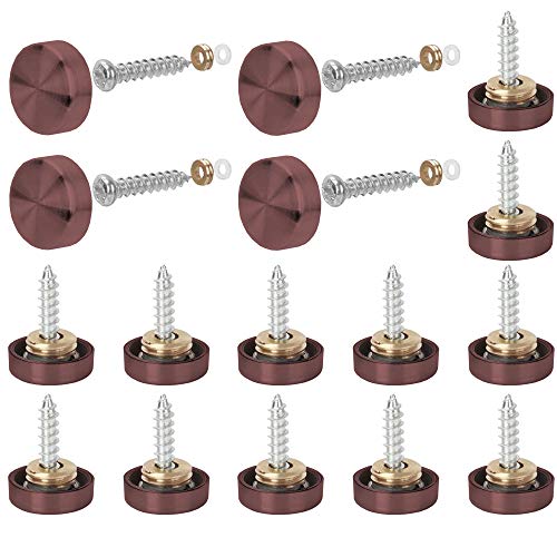 Tornillos para Espejo, 16 Piezas Decorativos Tapon Tornillo, Tornillos de Espejo de...