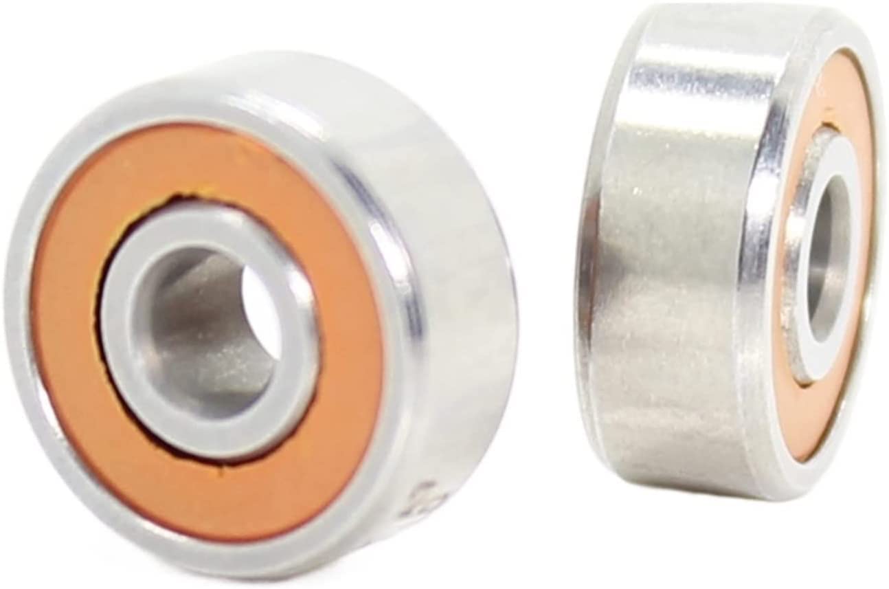 HYUJNAFZR 2Pcs Fishing Reel Bearings SMR74 2RS CB 4x7x2.5mm Stainless Steel Hybrid Ceramic Ball Bearing SMR74-2OS CB SMR74RS ABEC-7