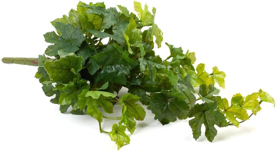 Factory Direct Craft Grape Leaf Cascading Artificial Ivy Vine Bush Greenery - Indoor/Outdoor Tuscany Vineyard Winery Grape Leaves Plant for Home Porch or Patio Decor (16" L)
