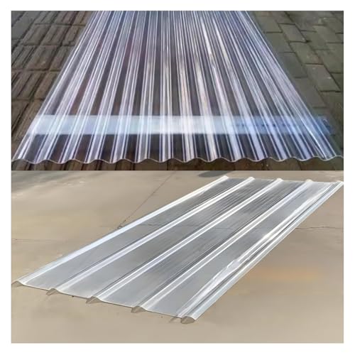 ZXCASDF Lamiere Ondulate for Serra，Pannelli da Tetto Isolanti Trasparenti，Lamiere for Coperture in FRP，Pannelli Coibentati Ondulata，Lastra for Copertur Antipioggia(5pcs,0.9 * 0.6m/35 * 24in)