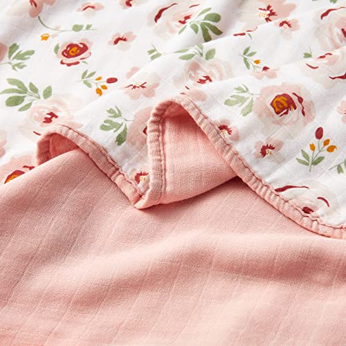 Daysu 6-Ply Muslin Swaddle Blankets For Newborn Babies, Soft Breathable Bamboo Cotton Muslin Baby Blankets Unisex For Boys Girls, Baby Crib Toddler Bed, Large 47" X 47", 1 Pack - Floral #TOP4