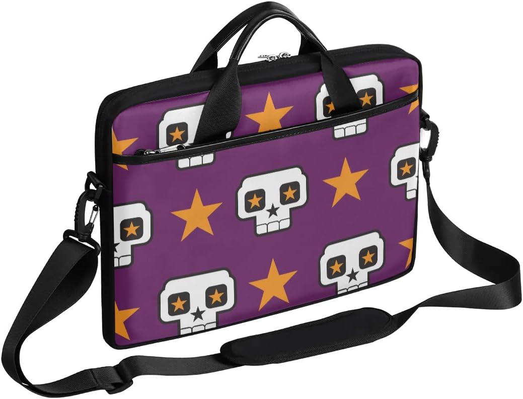 Skull Classic Decor Laptop Shoulder Bag Tablet Computer Notebook Sleeve Messenger Bags Carrying Case with Strap Briefcase Tote for 14 15 in Laptops