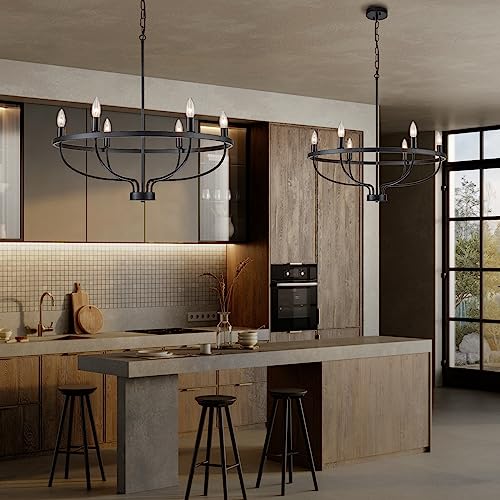 Brknit J0049 6-Light Black Chandelier thumb #5