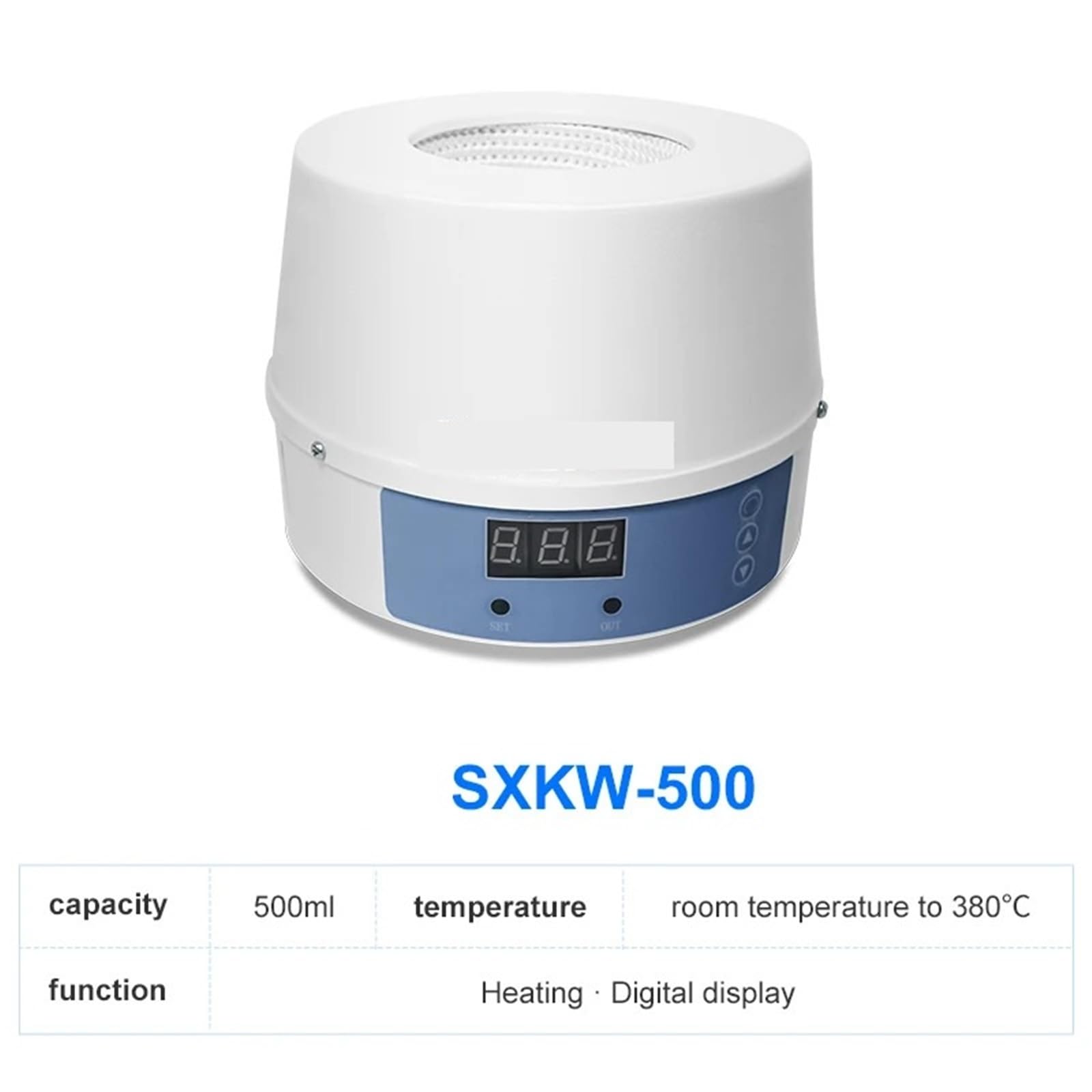 Cyfrowy elektryczny płaszcz grzewczy, laboratoryjny grzejnik termostatyczny z regulatorem temperatury do 250/500/1000 ml, równomiernie mieszany do użytku laboratoryjnego