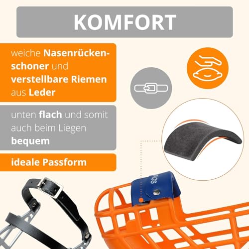 AMATHINGS Maulkorb Model Super Kennel Soft mit wattiertem Nasenstück Trinken Immer Möglich Ideal Für Freilauf, Hundewiese, Kennel, Zwinger, Rennen (Pink)