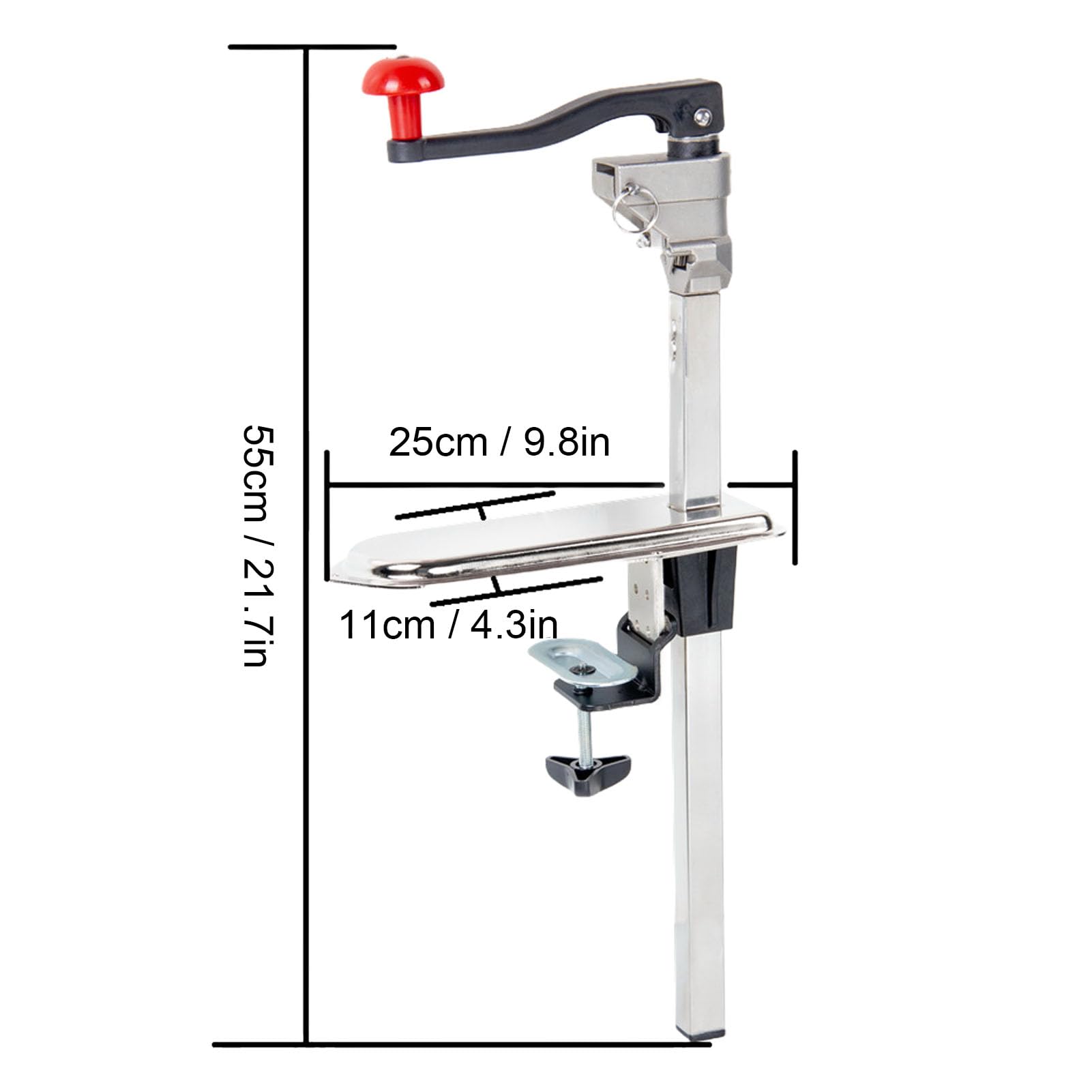 Topiky Industrieller, Robuster Dosenöffner mit Nylongriff und Stabiler Klemme für Große Dosen Bis zu 33 Cm Höhe