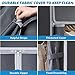Raybee Clothes Rack with Cover, Clothing Racks for Hanging Clothes with Adjustble Shelves,Portable Closet 15.74''D x 56.02''W x 75.4''H Hold 800LBS for Bedroom, Apaertment, Dorm, Space Saving, Grey