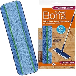 Bona Microfibre Deep Cleaning Pad, for Wood and Hard-Surface Floors, fits Bona Family of Mops, 1 Count (Pack of 1)