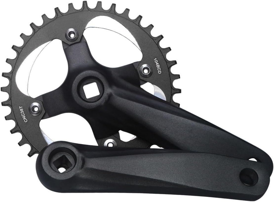 Guarnitura per Mountain Bike 152/165/170mm, Set di pedivelle in Lega di Alluminio per Bici a velocità Singola, Bici da Pista, Bici da Strada, Bici a Scatto Fisso