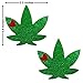 Neva Nude Glorious Green Glitter Weed Leaf Nipztix Pasties Nipple Covers for Festivals, Raves, Parties, Lingerie and More, Medical Grade Adhesive, Waterproof and Sweatproof, Made in USA