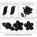 JAKI Black Rose Bouquet Building Set, 12 Gothic Matte Roses Artificial Flower - Halloween Botanical Collection, Rose Building Kit Home Decor for Christmas, Birthday Gifts for Adults (Includes Vase)
