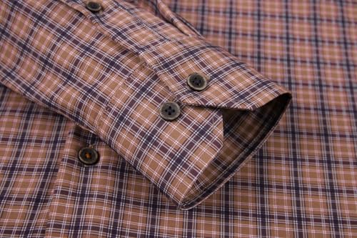 Alex Vando Mens Button Down Shirts Wrinkle Free 4-Way Stretch Print Business Casual Shirt