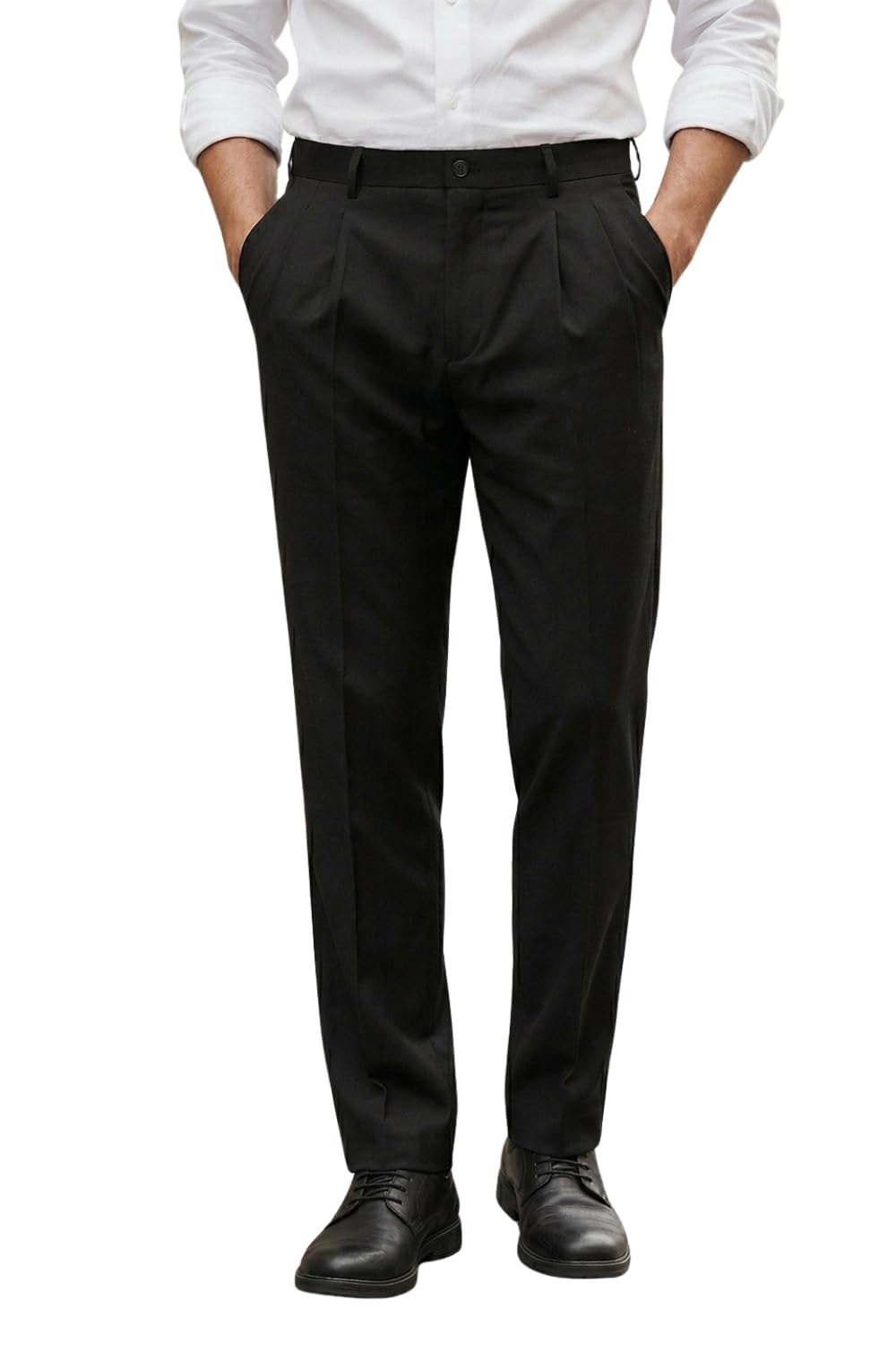 louis philippe Men's Regular Fit Mid Rise Trouser-picture-15