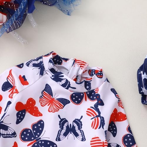 Infant Baby Girl Swimsuit One-Piece Long Sleeve Rash Guard with Hat Set Floral Zipper Bathing Suit Leopard Beach Wear