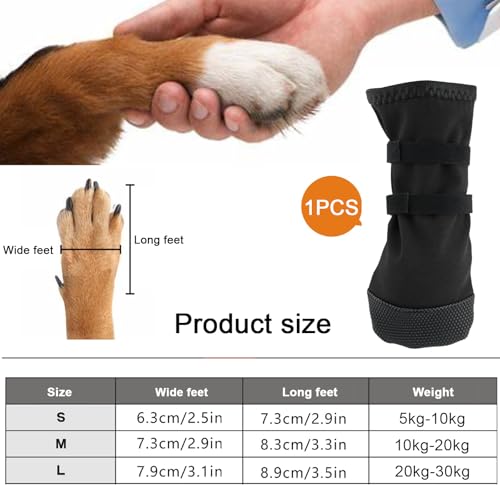Dog Paws Recovery Shoe,Hundeschuhe Pfotenschutz Outdoor, Hundesocken Anti Rutsch und Leckschutz, Dogs Recovery Boots für Stop Licking, Große Hunde Innen und Draußen für Pet Verletzung (M)