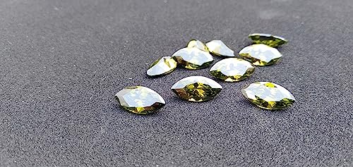 Diamant synthétique vert olive marquise AAA pour bijoux