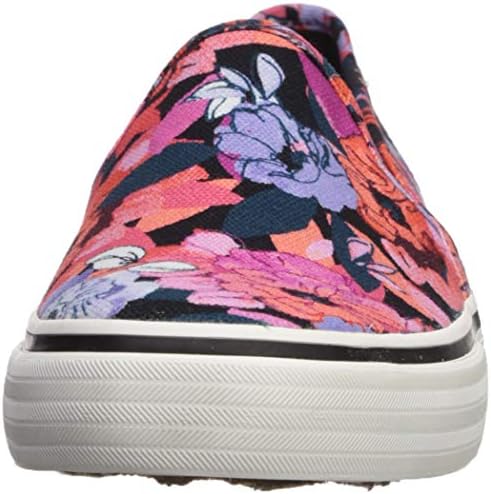 Keds Women's Double Decker Floral Sneaker, Black Pink, 5.5 M US | Image 1