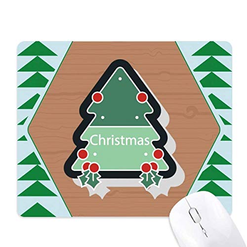 Tapis de souris green pine tree en caoutchouc motif arbres de noël dessin animé pour bureau