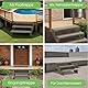 Gartenwelt Riegelsberger Terrassentreppe Breite 95 cm Treppe mit 2 Stufen Geschosshöhe 38 cm Massivholz Kiefer kesseldruckimprägniert Komplett-Set Wangen, Bohlen & Schrauben