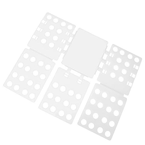 Carpeta de ropa, tabla plegable para camisas, rápido y fácil de plegar, material de PP portátil para viajes (blanco)