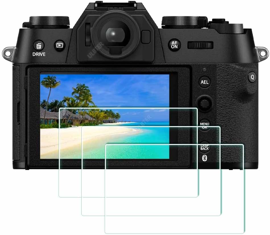 Screen Protector for Fujifilm X-T50 XT50 Fuji Screen Protector Film 9H Hardness Tempered Glass Accessories [Pack of 3]