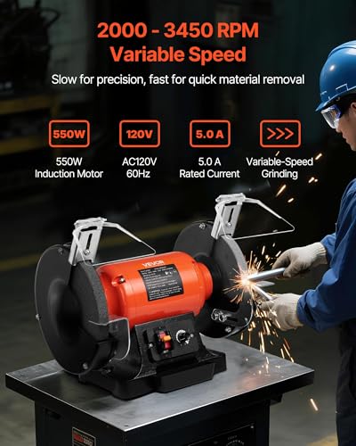 VEVOR 8-Inch Variable Speed Bench Grinder