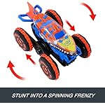 Hot Wheels Monster Trucks Remote Control Toy Vehicle, Large-Scale RC Tiger Shark Climber with 3 Modes of Play for Racing, Climbing & Stunting - Image 4