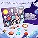 Wooden Solar System Puzzle for Kids, Montessori Toys Movable Planets Board Game for Toddlers, Outer Space Themed Preschool Science STEM Learning Activity