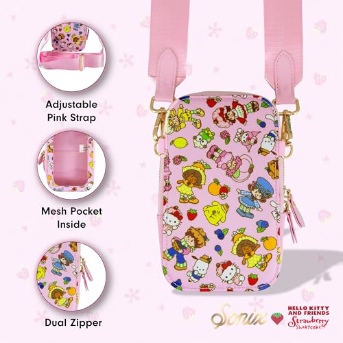 Image of Sonix x Sanrio Phone Pouch - Universal Smartphone Purse and Wallet, Crossbody and Shoulder Bag | Hello Kitty & Friends x Strawberry Shortcake