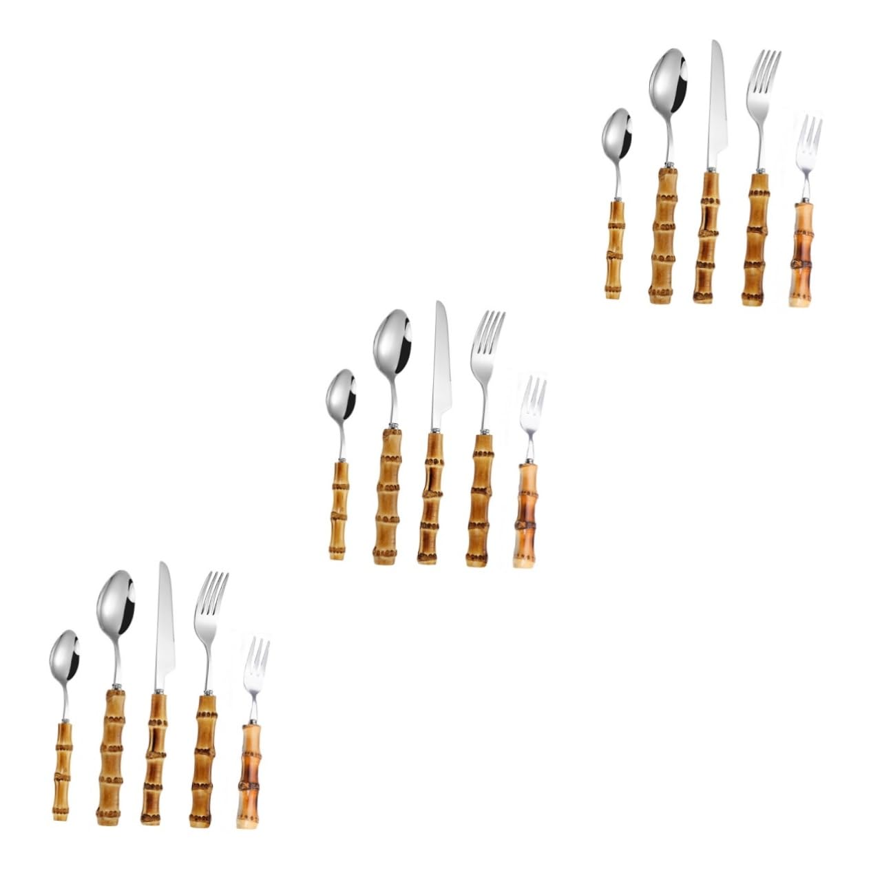 COLLBATH 3 Set Set di posate in da tavola cutlery set coltelli da tavola utensile kit taglierino cucchiaio taglia Acciaio inossidabile