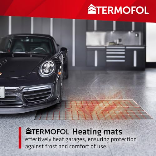 Miniatura 7 de Termofol Set De Esterilla Calefactora Con Termostato H1 Negro - Calefacción Eléctrica De Suelo Para Baño, Sala De Estar, Cocina - Lámina Calefactora Con Potencia De Calentamiento 150w M - Superficie